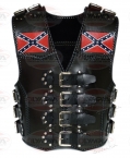 Thick Leather Motorcycle Vest