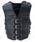 Thick Leather Motorcycle Vest